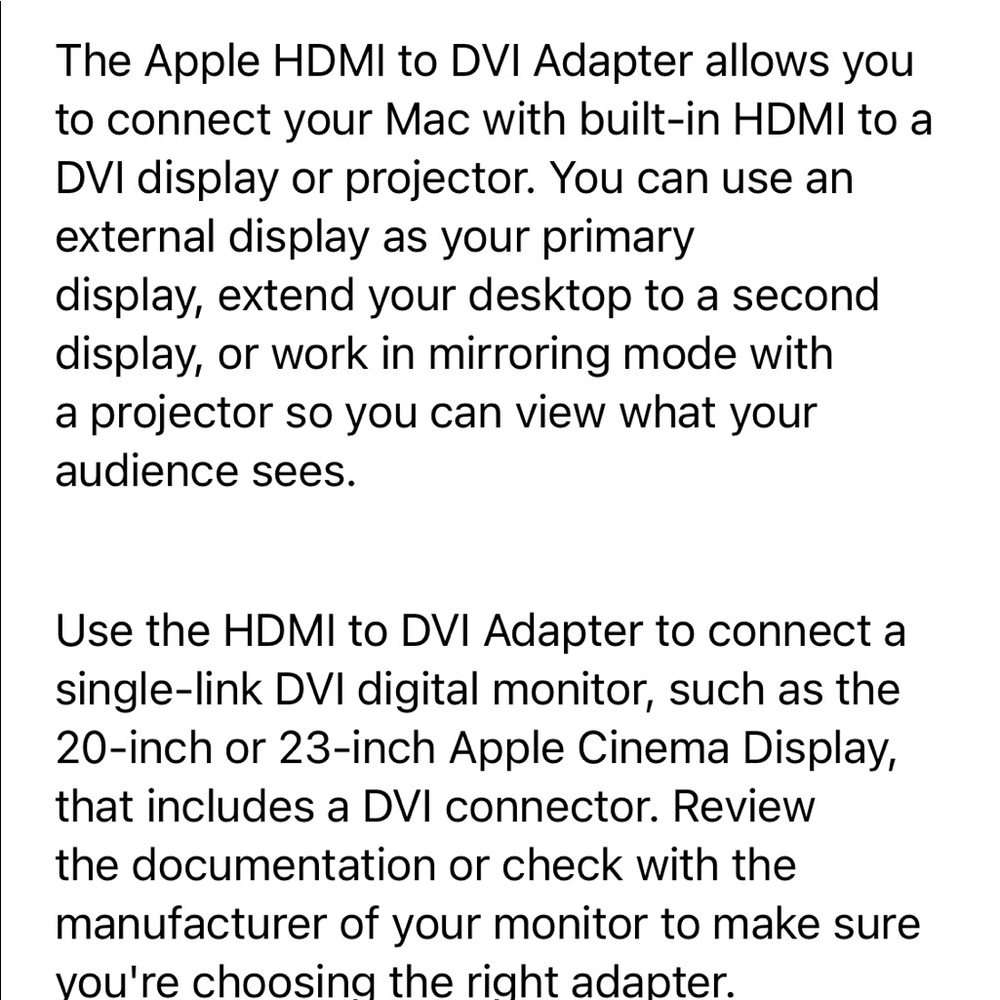 Apple HDMI to DVI adapter - Picture 4 of 4